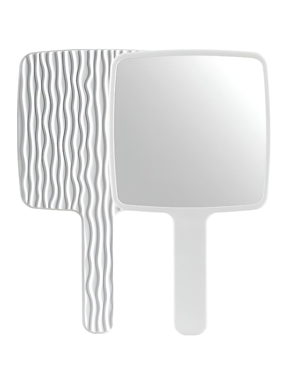 Hand Mirror, Handheld Mirror with Handle, Portable Hand held Mirror(White)